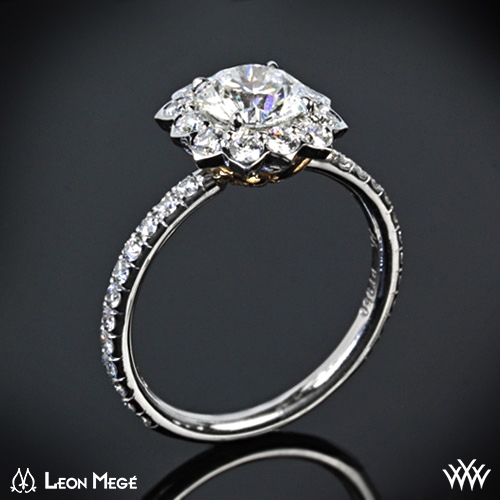 "Lotus Halo" Diamond Engagement Ring by Leon Mege